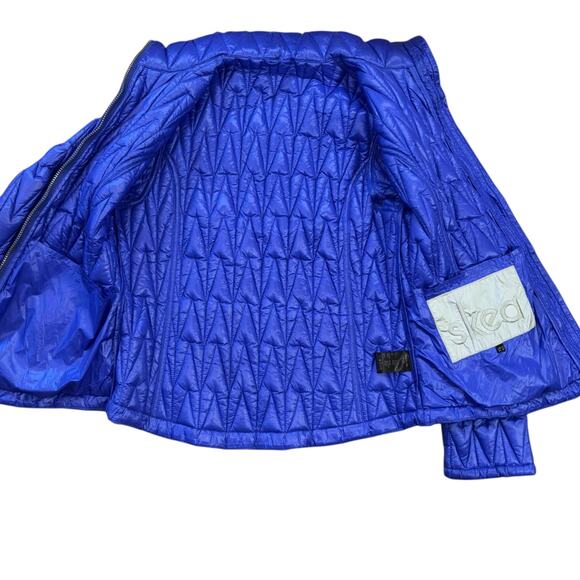 Skea Ltd Cobalt Blue Goose Down Packable Puffer Jacket Womens 12 Winter Ski Coat - Picture 11 of 13